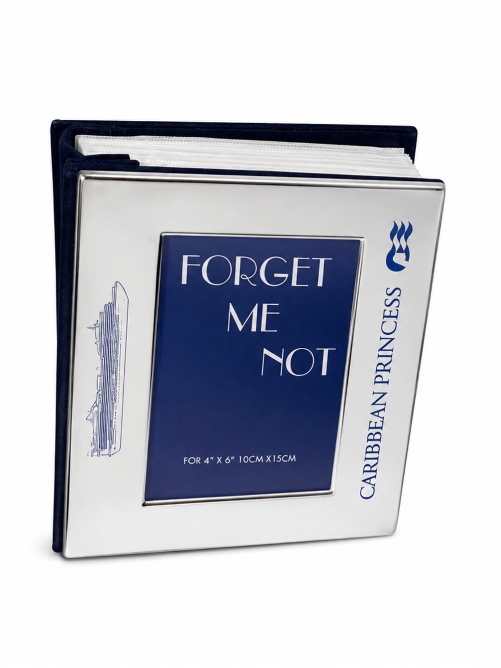 Princess Cruise Silver Photo album 4X6 - 'Forget Me Not' -